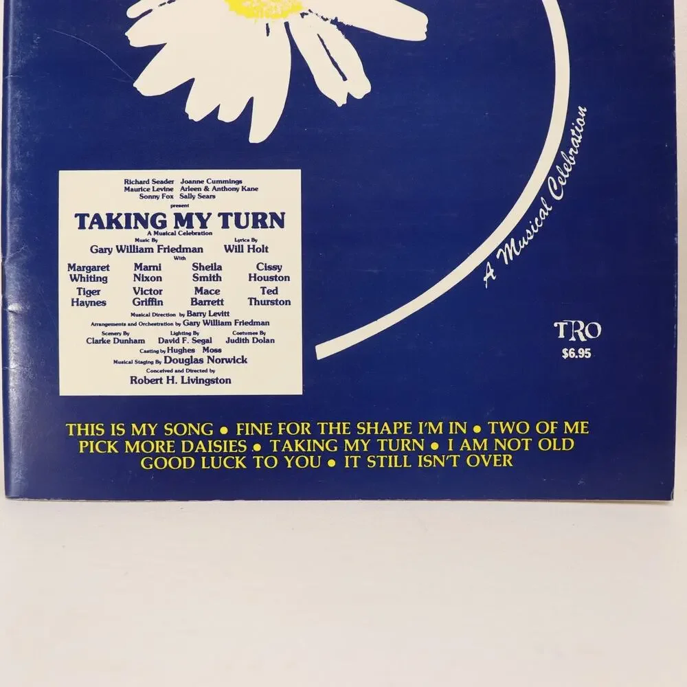 Taking My Turn for Piano Vocal Sheet Music Chords Lyrics Musical 8 Songs Book